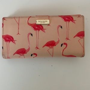 Kate Spade Flamingo Bifold wallet used